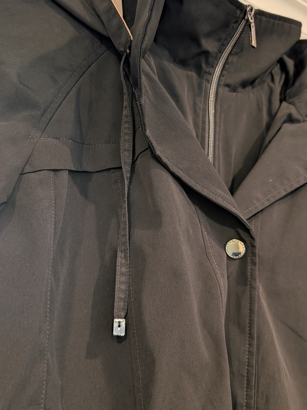 Coldwater Creek Women's Black Waterproof Hooded Jacket XL - Picture 5 of 7